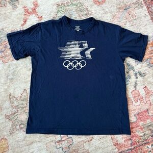 Heritage Olympic Rings Navy Short Sleeve T-Shirt Unisex Men’s Medium